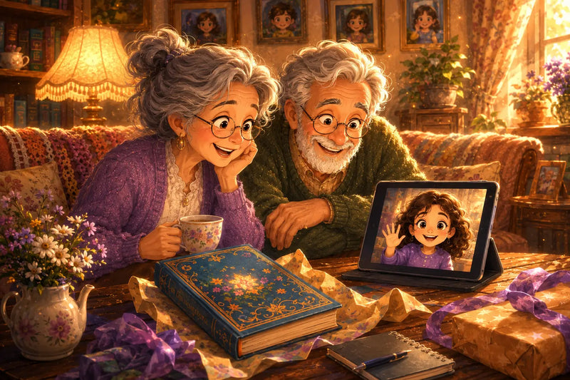 Grands-parents à distance : offrir quelque chose qui reste entre deux visites