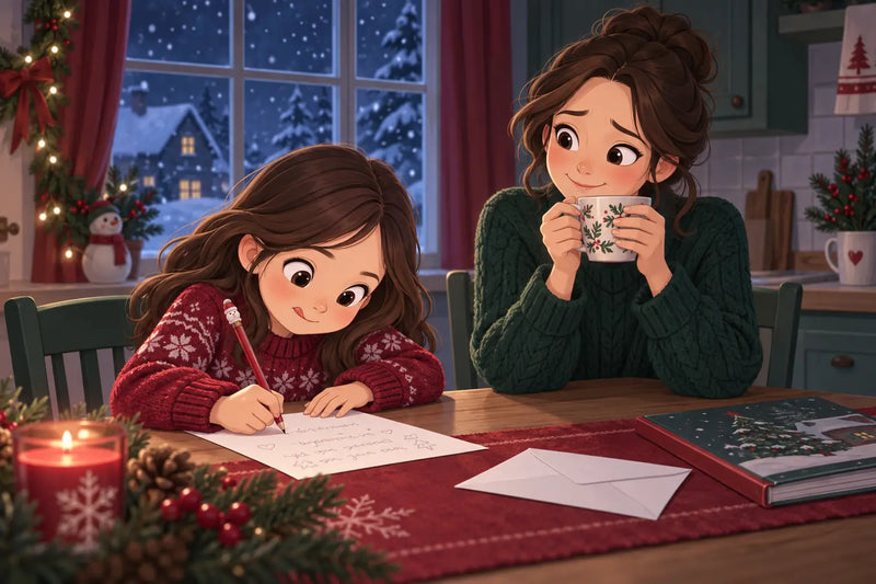 La lettre au Père Noël, et le moment où il commence à douter