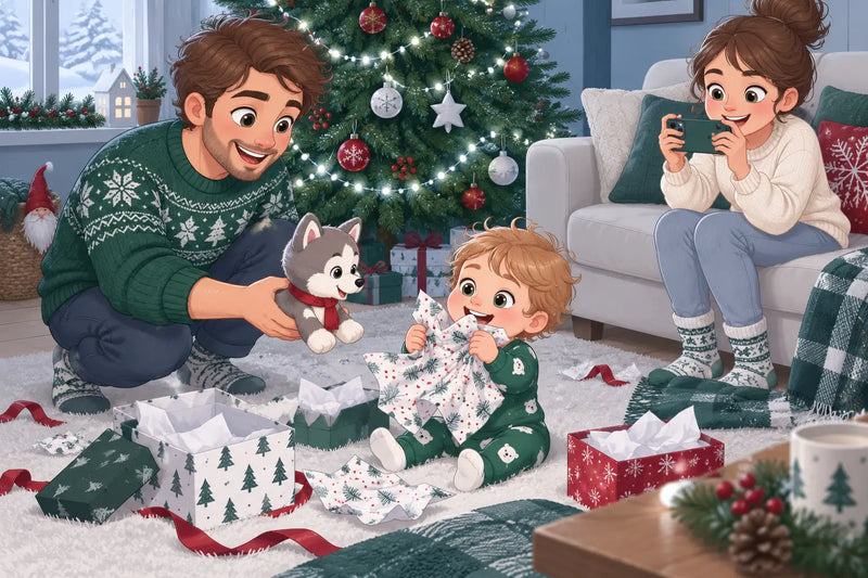 Le premier Noël d'un bébé : à qui s'adresse vraiment le cadeau